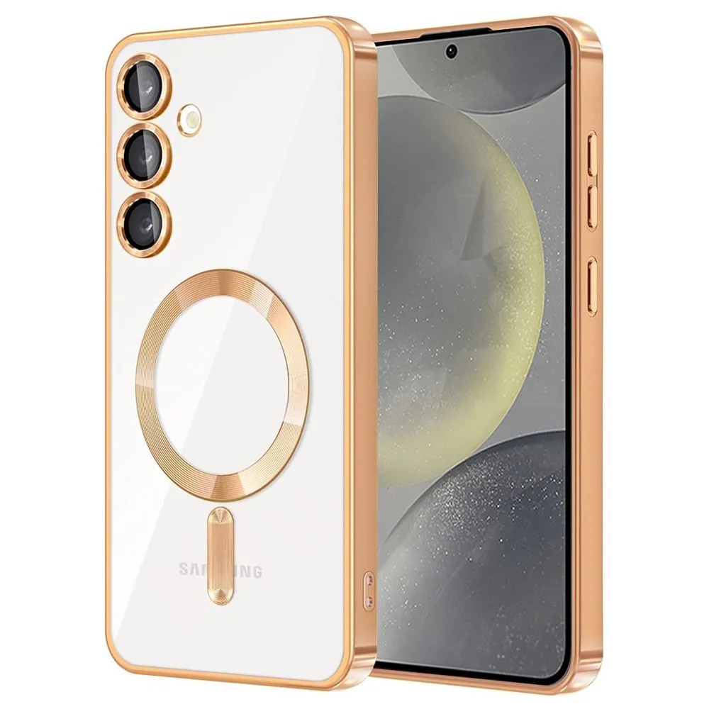 Husa Samsung Galaxy A36, Electroplating Magsafe TPU, protectie camera, aurie