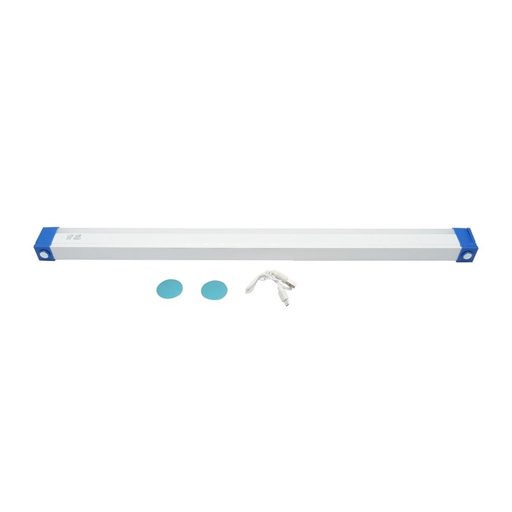 Lampa LED 60W, 6500K cu prindere magnetica si acumulator reincarcabil 3600mAh 520x23x38mm IP20 lusali