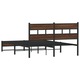 Cadru pat metalic fara saltea vidaXL, stejar maro, 140x200 cm, 26.35 kg 4017327