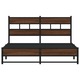 Cadru pat metalic fara saltea vidaXL, stejar maro, 140x200 cm, 26.35 kg 4017327