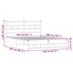 Cadru pat metalic fara saltea vidaXL, stejar maro, 140x200 cm, 26.35 kg 4017327