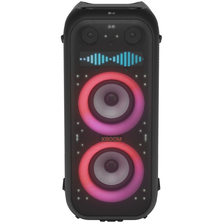Аудио система LG XBOOM XL9T, 1000 W, Dual 8inch woofer, IPX4, Pixel Art Display,Bluetooth, Черен