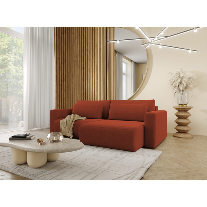 Coltar CURIOO Mini, functie de somn, 200x135cm, material hidrorepelent, aramiu