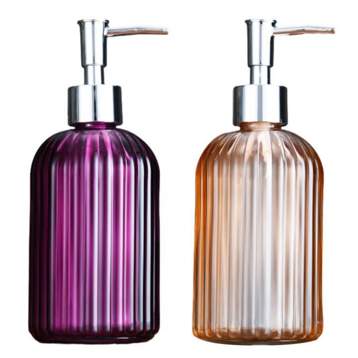 Üveg szappanadagoló, 2 db 400ml-es készlet, Multicolor