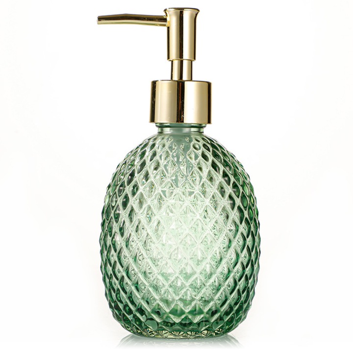 Folyékony szappan adagoló, üveg, csúszásmentes, újrafelhasználható, 500ml