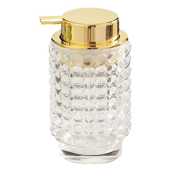 Átlátszó üveg folyékony szappan adagoló, újratölthető tartály, modern fürdőszobai dekoráció