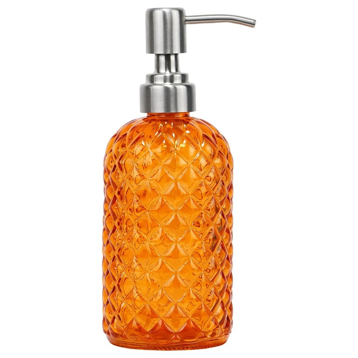 350 ml-es üveg szappanadagoló, újrafelhasználható, konyhába és fürdőszobába, rozsdamentes acél