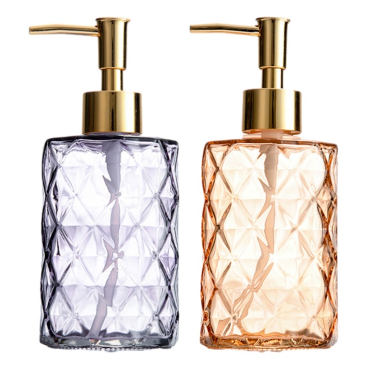 2 db üveg szappanadagoló készlet, 330 ml, többszínű