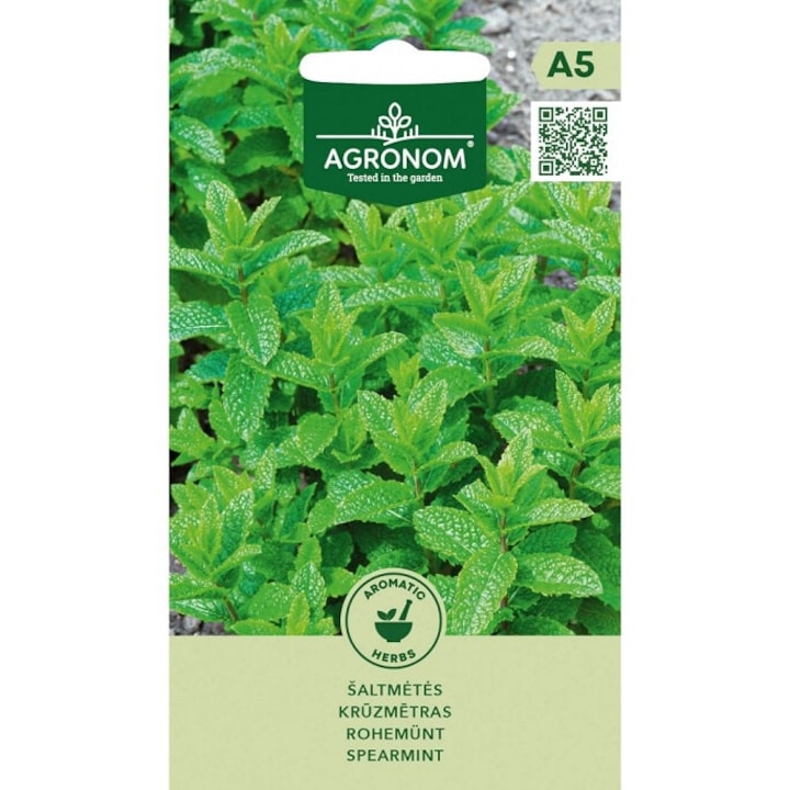 Seminte, Menta Spearmint, Agronom, plic, 0.1 grame