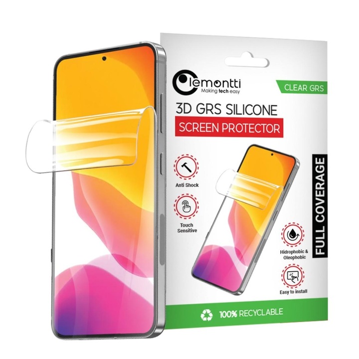Силиконово фолио Lemontti 3D GRS Clear, съвместимо с Samsung Galaxy A14 5G