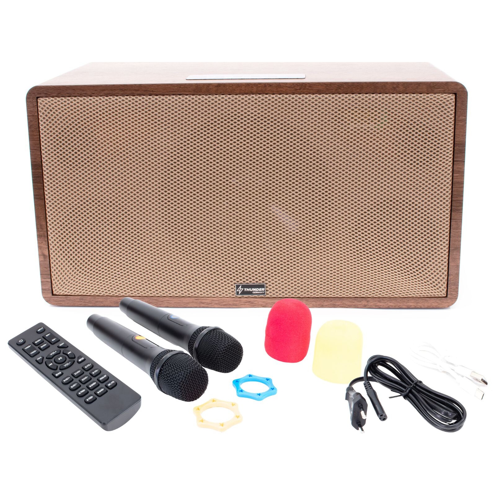 Set Boxe karaoke, Thunder, 200W, 2 microfoane