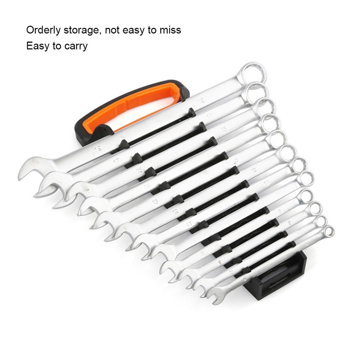 Kulcsválogató tartó Kulcstartó rendszerező tárolótálca Fali konzolos szerszám Önreteszelő funkció (10 kulcs kapacitás)