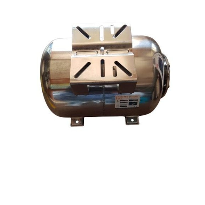 Разширителен съд, хидрофорен цилиндър 24L неръждаема стомана и с мембрана в комплекта