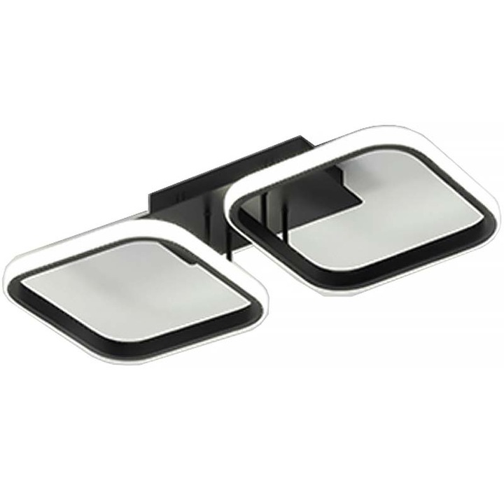 LED полилей, Неутрален, студен, топъл, 34W черен 18x38 см