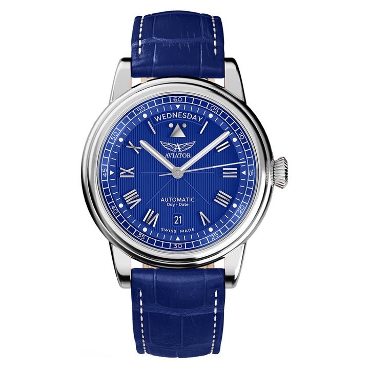 Ceas barbatesc Aviator Douglas Day Date V.3.35.0.276.4, dimensiune 40x40mm