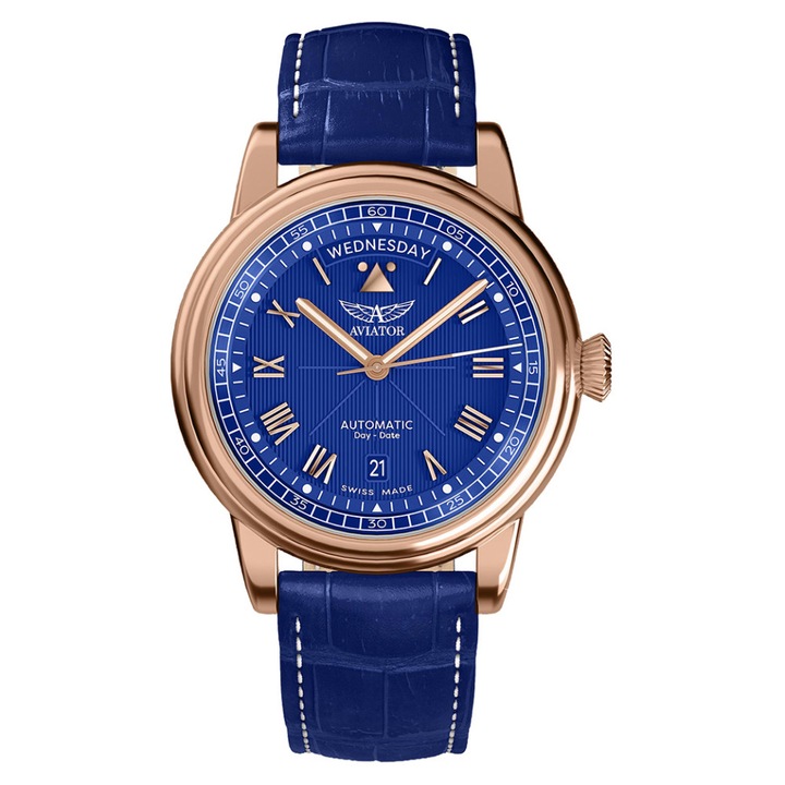 Ceas barbatesc Aviator Douglas Day Date V.3.35.2.277.4, dimensiune standard