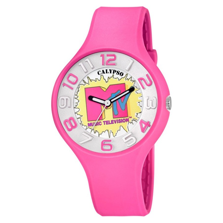 Ceas dama Calypso KTV5591/5, roz, cauciuc