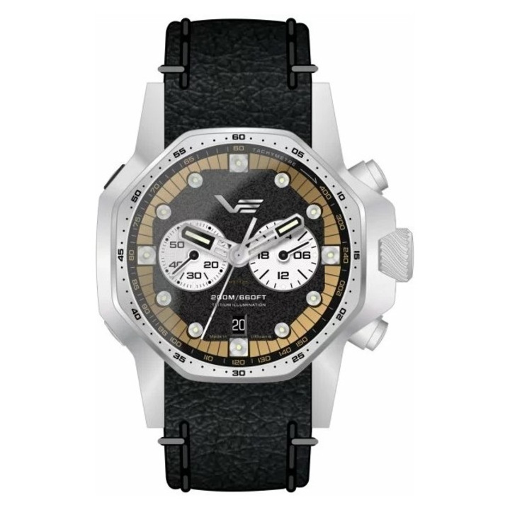 Ceas barbatesc Vostok Europe Atomic Age VK64-640A698, quartz, 40mm