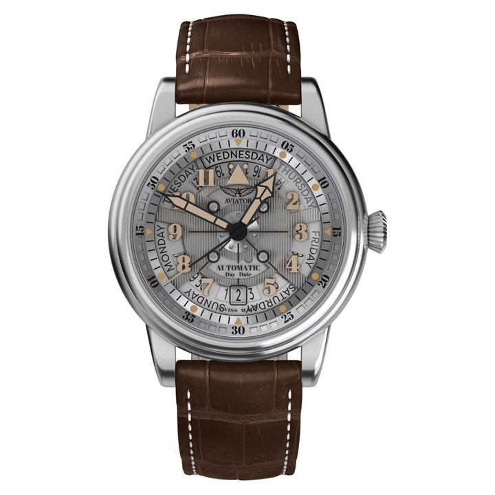 Ceas barbatesc Aviator DOUGLAS V.3.36.0.286.4, 41mm, maro