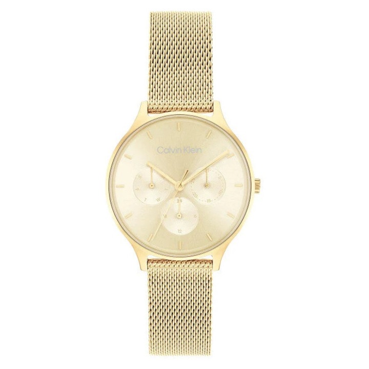 Ceas dama Calvin Klein TIMELESS MESH MF 25200103, auriu, metalic