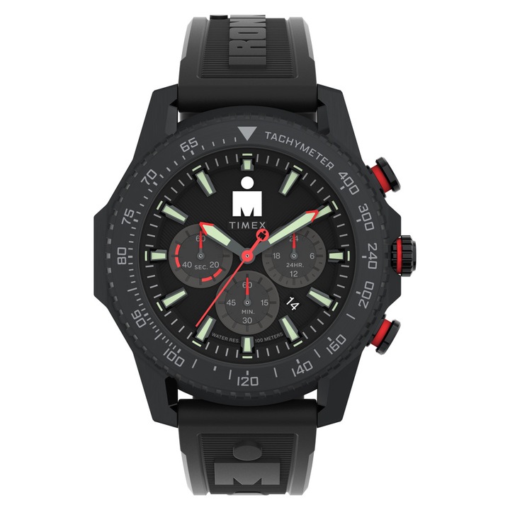 Ceas barbatesc Timex Ironman Adrenaline, 30m rezistenta la apa, negru, 42mm