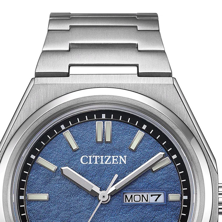 Férfi karóra Citizen Super Titanium Eco-Drive AW0130-85L, ezüst/kék