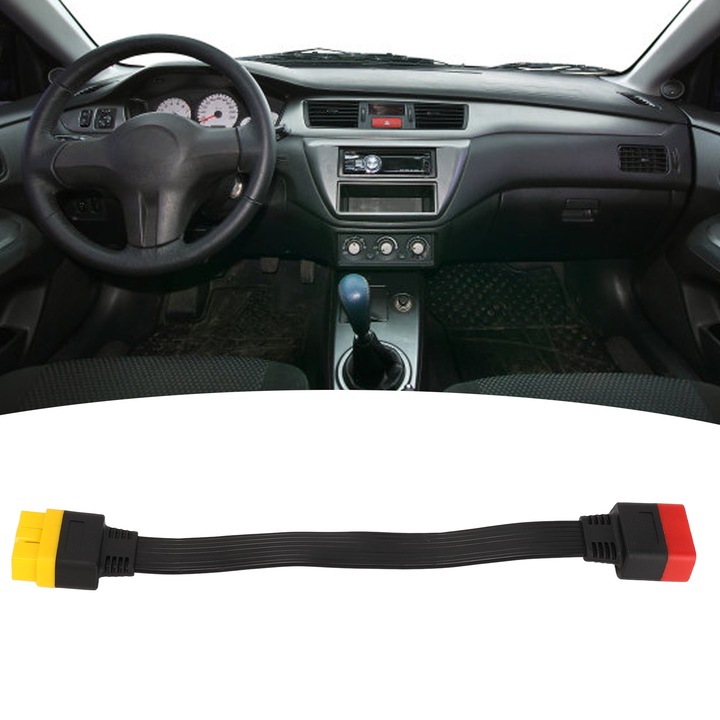Удължителен кабел Jormftte OBD2, диагностичен адаптер, TPU, универсален, 1 м