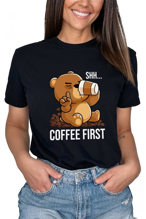 Tricou Negru Coffee Bear 19987