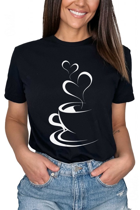 Tricou Negru Coffee Shape 21241