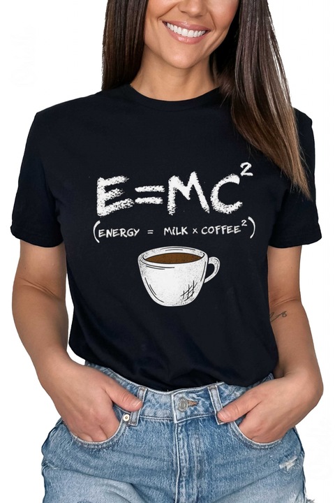Fekete Math Coffeedsazxfg póló, Fekete