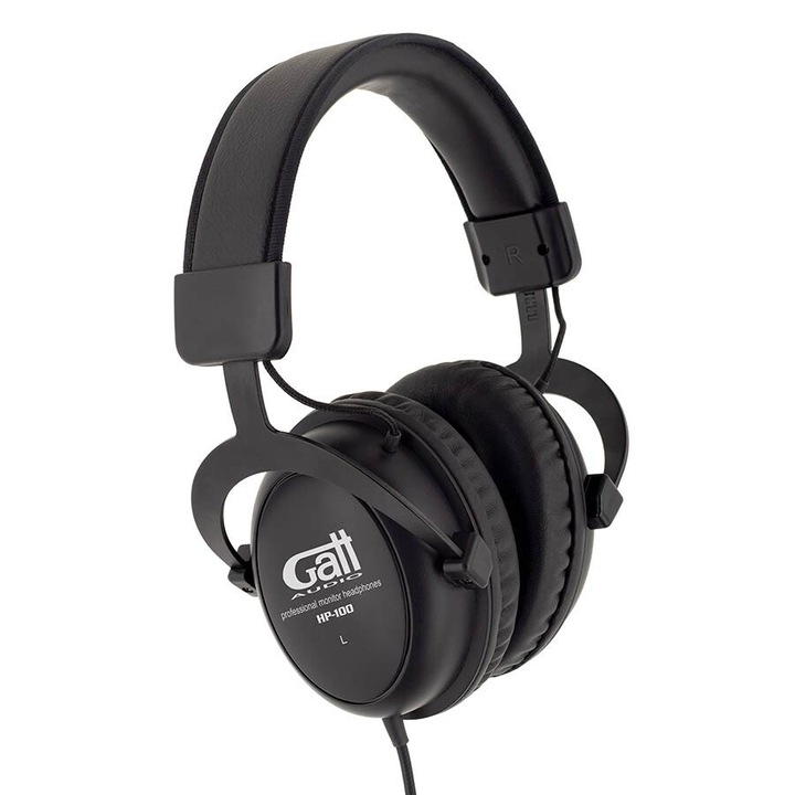 Gatt Audio HP100 professzionális fejhallgató, 3m kábel, adapter