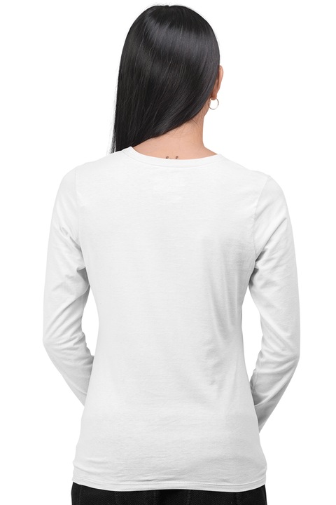 Дамска блуза с щампа, На този ден, Памук, Бяла, 2XL