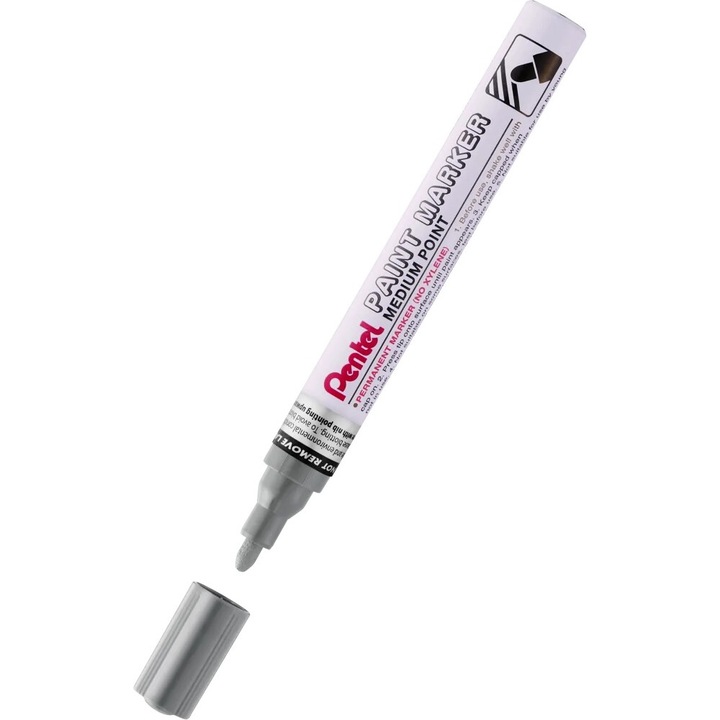 Маркер Pentel, сив, маслен