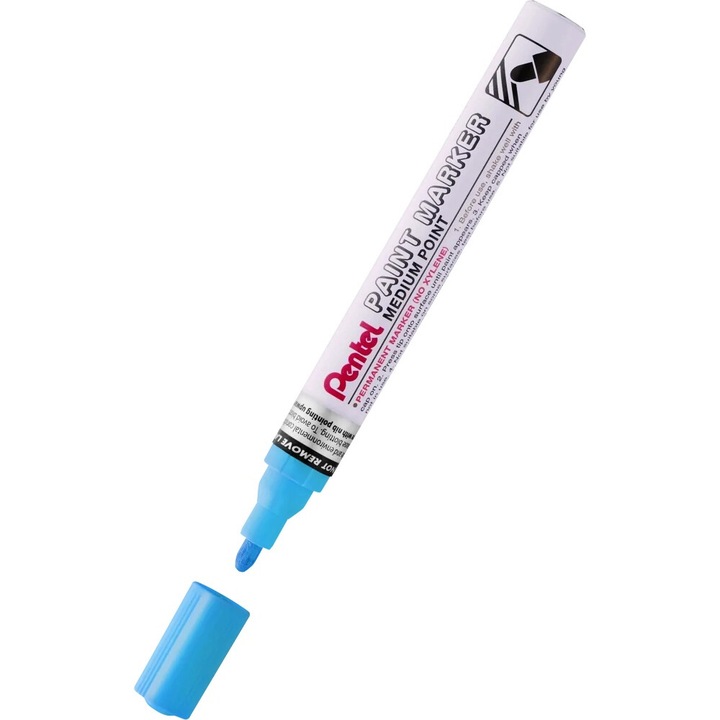 Маркер с маслени бои Pentel, светлосин