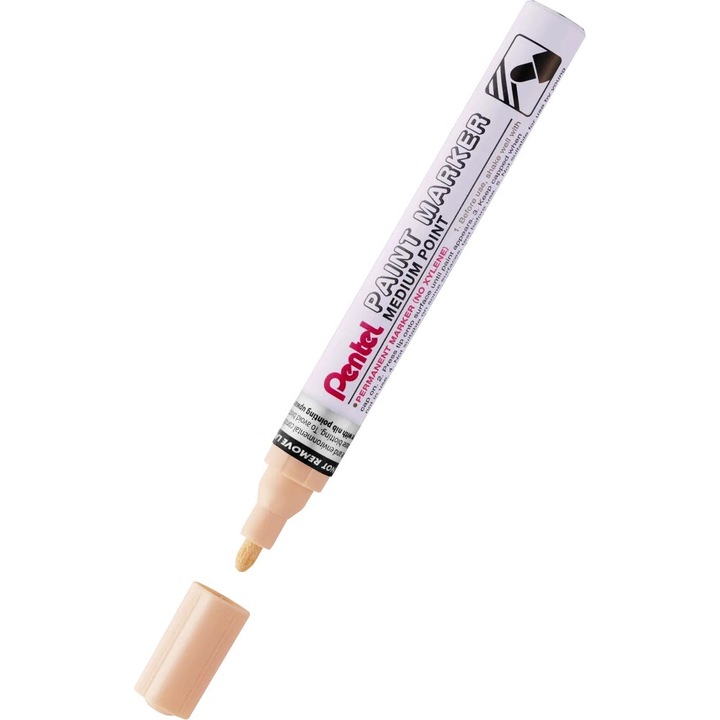 Маркер Pentel, кремав, дебелина 4,5 мм