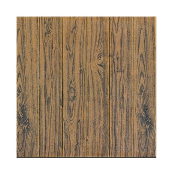 Set 10 Placi Tapet 3D, GIMASE, 70 x 70 cm, Grosime 3 mm, din Rasina, Tip Placi de Lemn, Suprafata Acoperita 4.9 mp, Maro Inchis