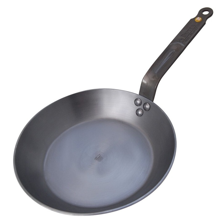 Тиган deBuyer Mineral B Element 28 см, въглеродна стомана, с пчелен восък, 1.77 л