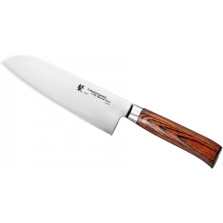 Cutit Tamahagane, Inox, Lama 17.5cm, Maro/Argintiu