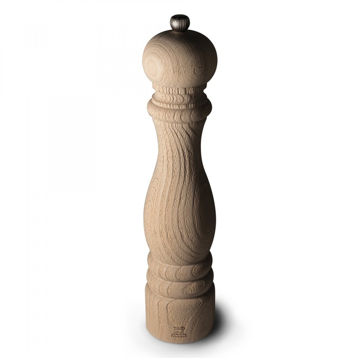 Mlynk de piper 30cm, Peugeot, natural, din lemn de fag