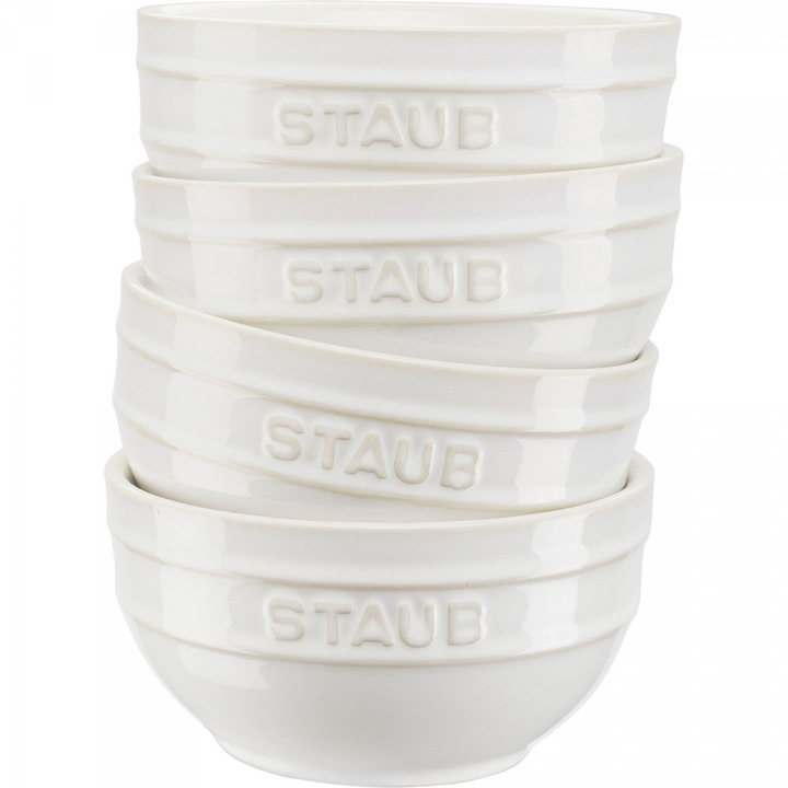 Set 4 Boluri Ceramice, STAUB, 12cm, 400ml si 700ml, Multicolor