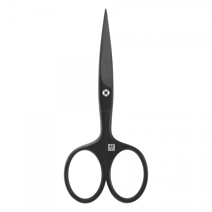 Foarfeca de tuns pentru barba, Zwilling, Twinox M, 11cm, inox, ergonomic, negru mat