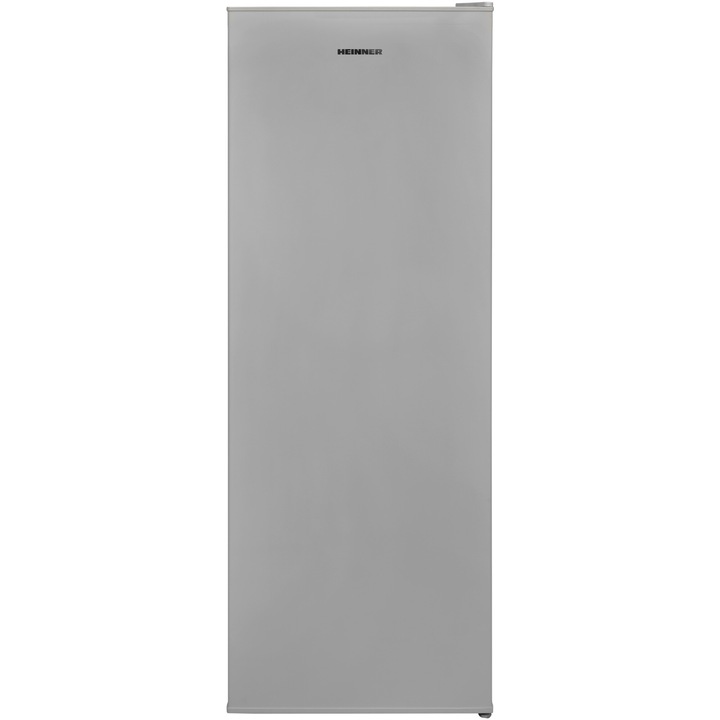 Хладилник с една врата Heinner HF-V255SE++, 255 л, Клас Е, Механично управление, LED осветление, H 145.5 см, Сребрист