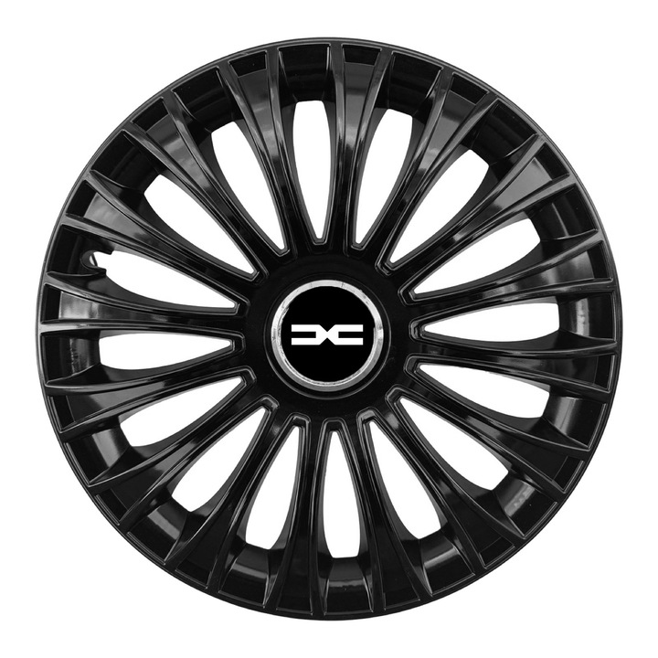 Set 4 Capace Roti AutoSSF ® R16, Potrivite Jantelor de 16 inch, pentru new DACIA, Model DINO negru