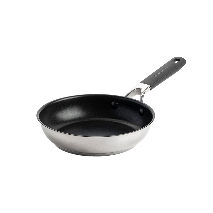 Тиган KitchenAid 20 см, керамичен, незалепващ, неръждаема стомана, ергономичен