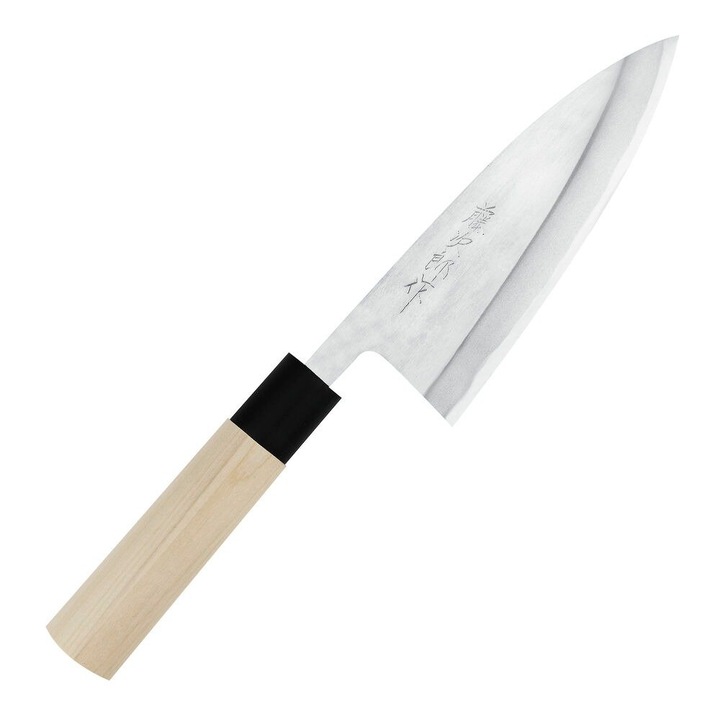 Cutit Deba Tojiro Shirogami#2, 15 cm, otel carbon, maner lemn magnolie