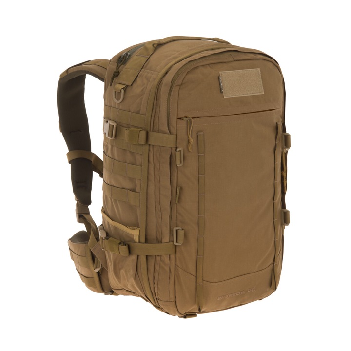 Rucsac sport, WISPORT, 40l, 2 compartimente, 5 buzunare, 54x34x24cm, coyote, cordura