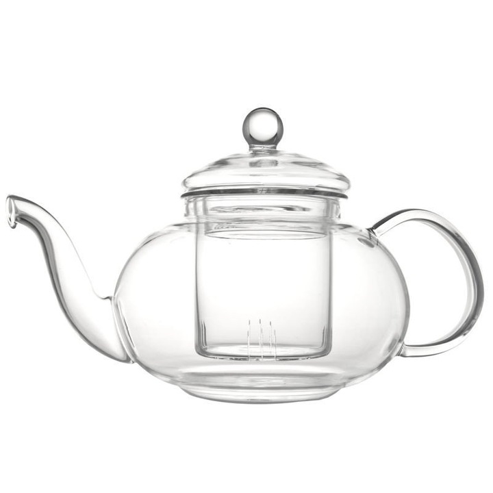 Стъклен чайник с инфузер, Bredemeijer, Verona, 0.5l, устойчив на висока температура, 12x18x12.2cm
