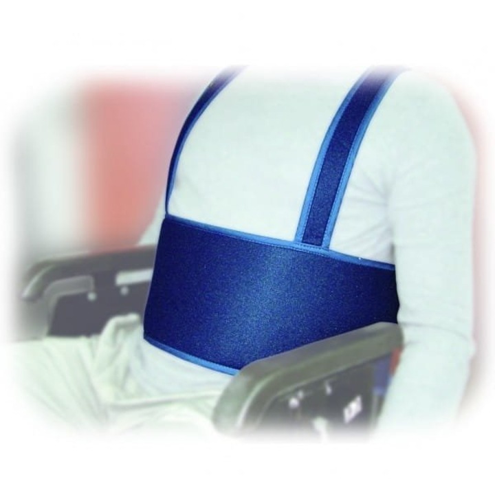 Centura de stabilizare SECUBACK II, Aston, dimensiune S, 130cm, pentru scaun cu rotile, reglabila, confortabila, albastru