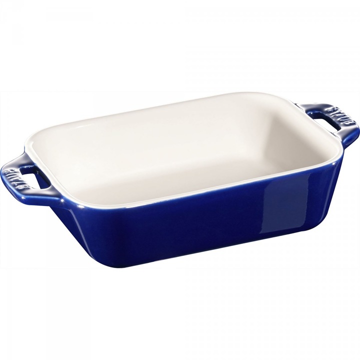 Tava de copt din ceramica, Staub, 400ml, albastru