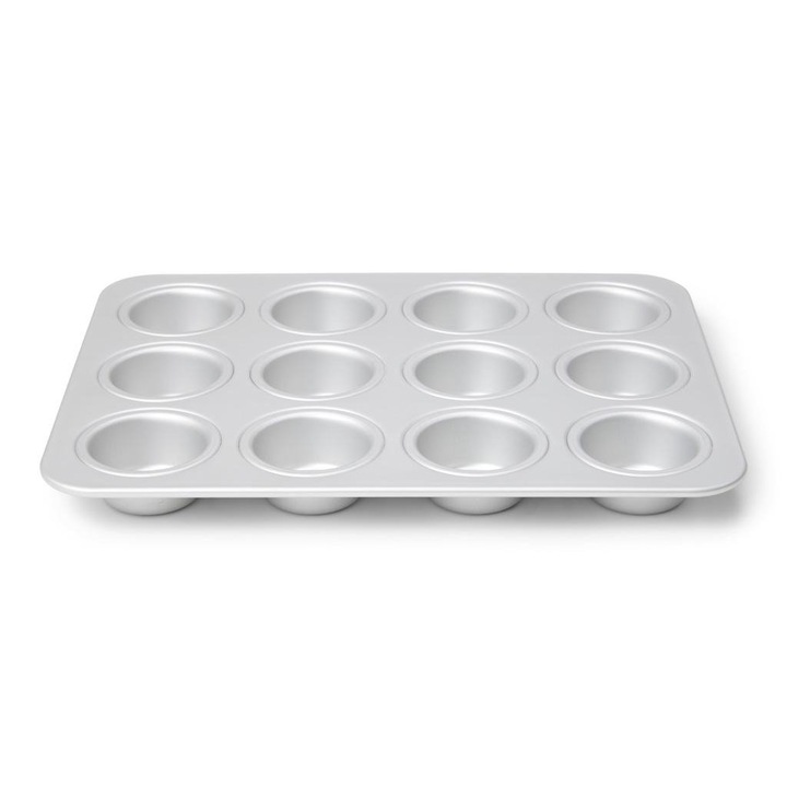 Форма за мъфини, Patisse, 12 отделения, Алуминий, Сребриста, 35 см